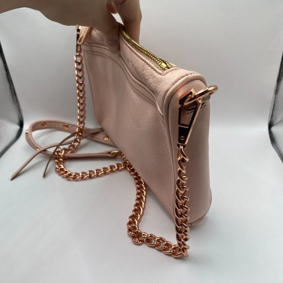 Rebecca Minkoff Mini Mac Crossbody Purse in Pink with Rose Gold Hardware - Picture 6 of 15